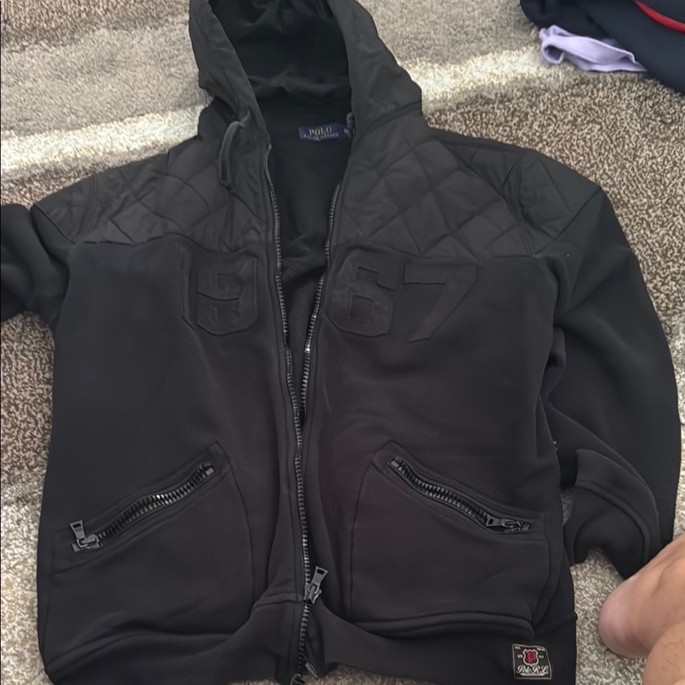 Polo by Ralph Lauren Black Quilted Bomber Jacket